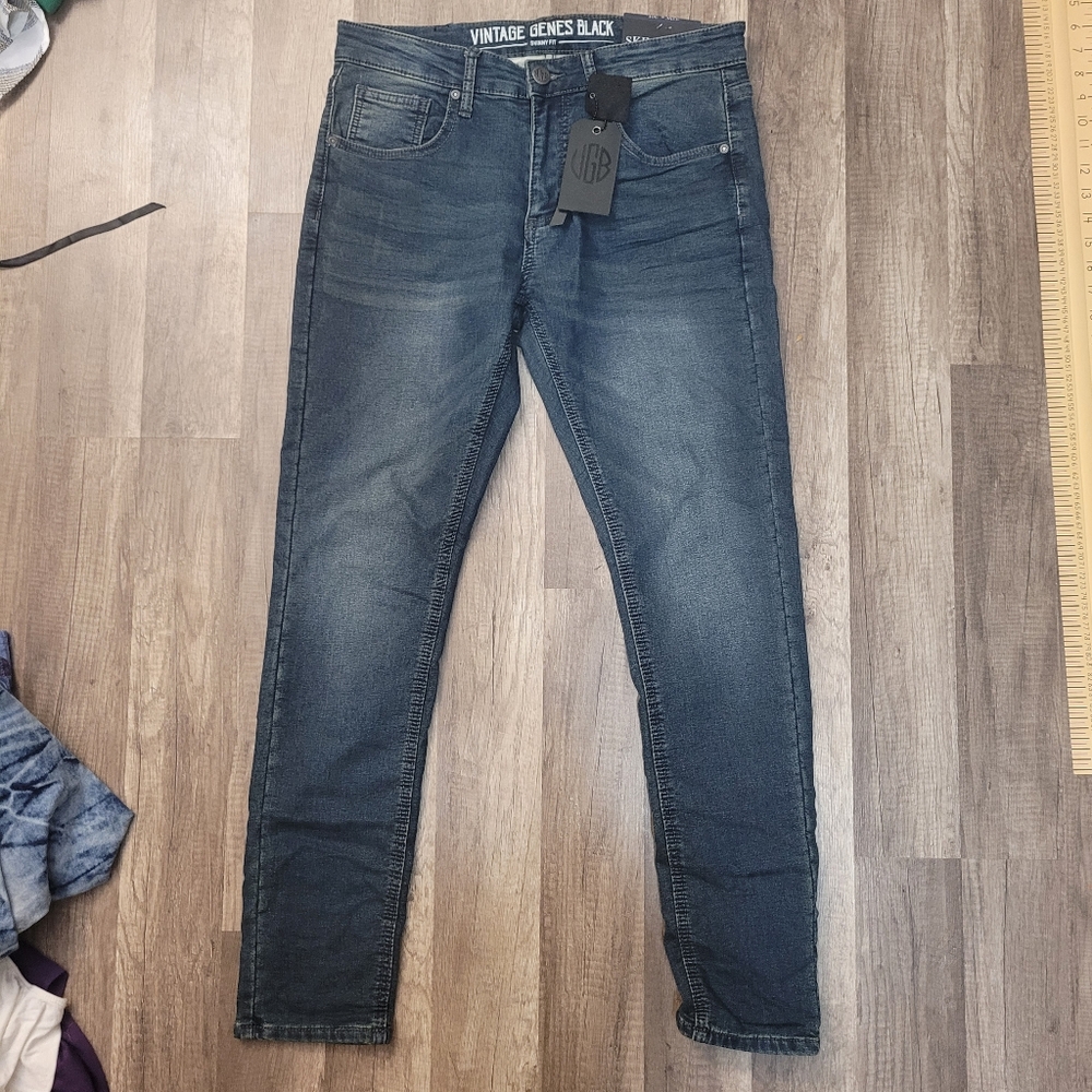 Vintage Genes Black Women's Slim Fit Dark Wash Skinny Jeans